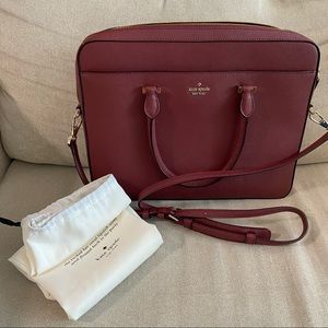 NEW Kate Spade Laptop Bag with Strap - Leather